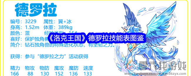 《洛克王国》德罗拉技能表图鉴(图1)